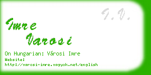 imre varosi business card